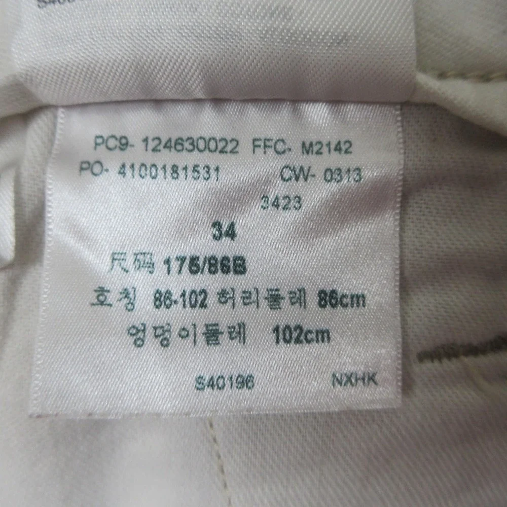 Levis Cargo Shorts Mens 34x11 Beige 100% Cotton Canvas Utility Hiking Outdoor